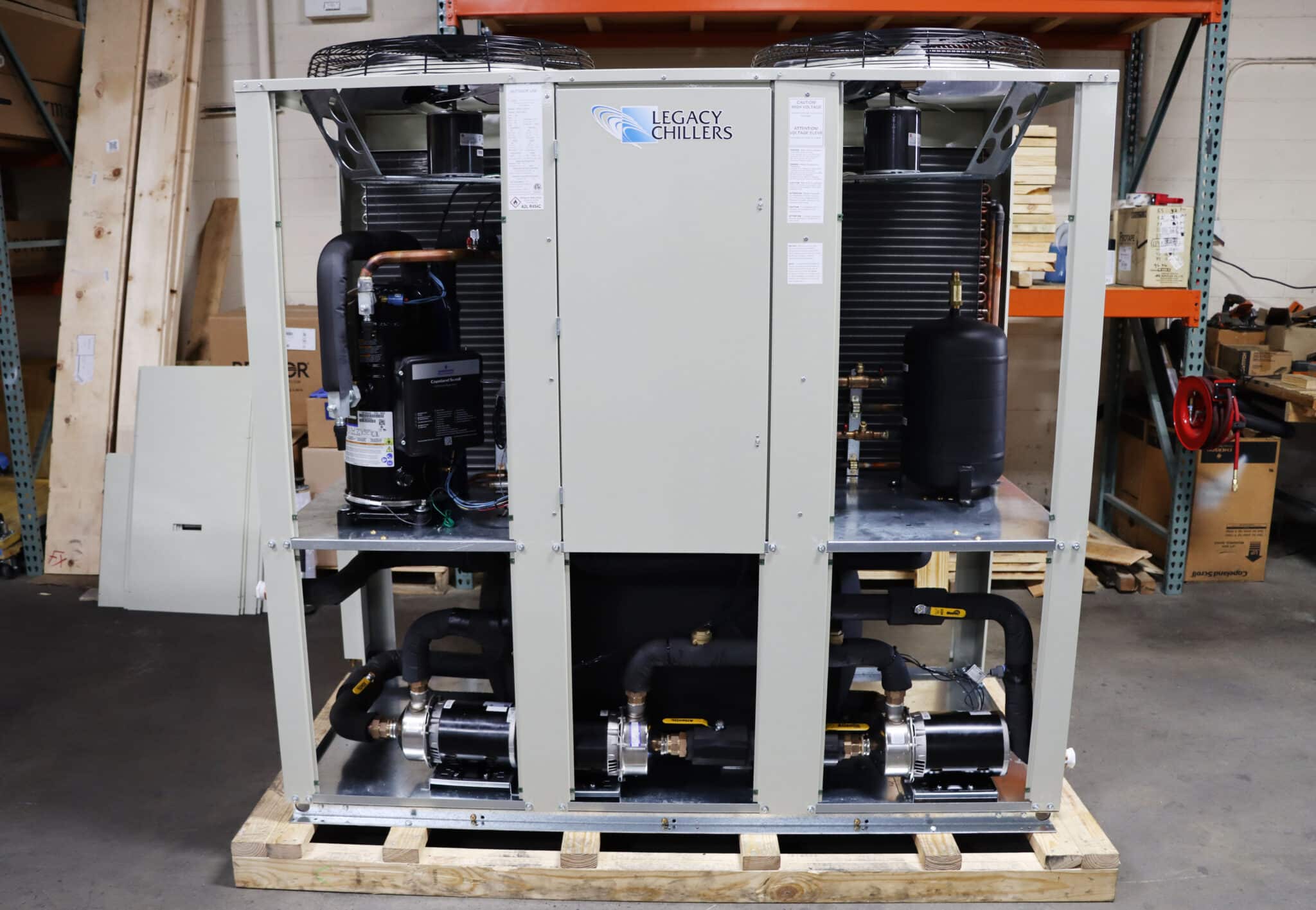 PZAT insulation Packaged air-cooled process scroll chiller with insulated copper piping